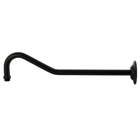 Showerscape K117C0 Restoration 17" Shower Arm, Matte Black K117C0